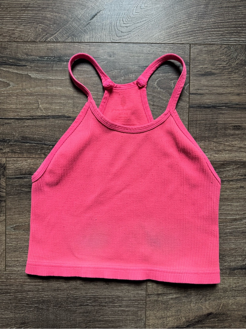 Free People Movement Happiness Runs Crop Tank Size Small Neon Pink